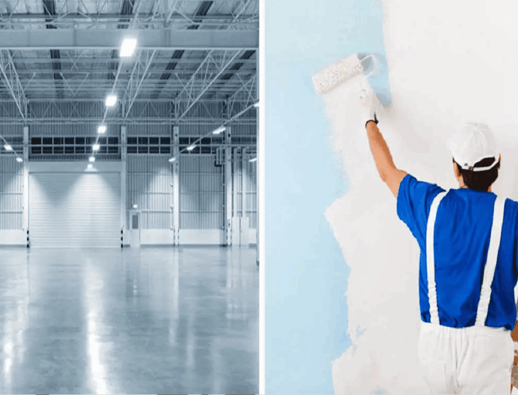warehouse interior and wall painter